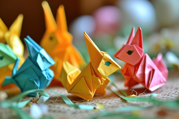 Origami z tematyką wielkanocną wyrażające kreatywność poprzez sztukę składania papieru