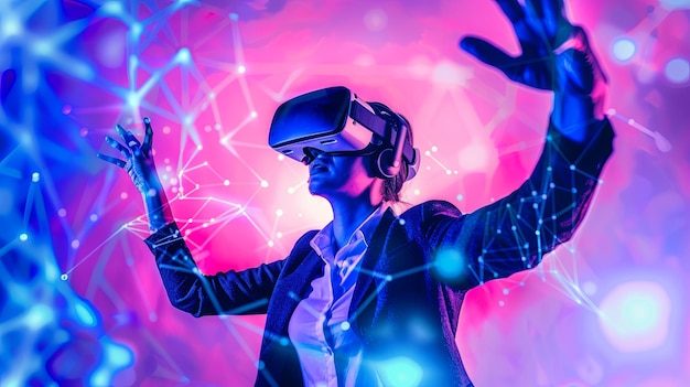 osoba korzystająca z wyszukiwarek VR i AR
