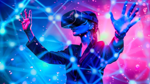 osoba korzystająca z wyszukiwarek VR i AR