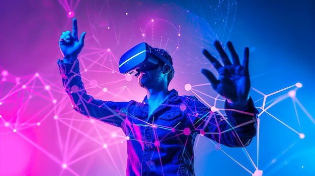 osoba korzystająca z wyszukiwarek VR i AR