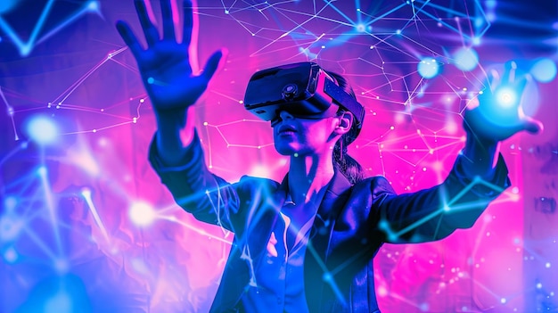 osoba korzystająca z wyszukiwarek VR i AR