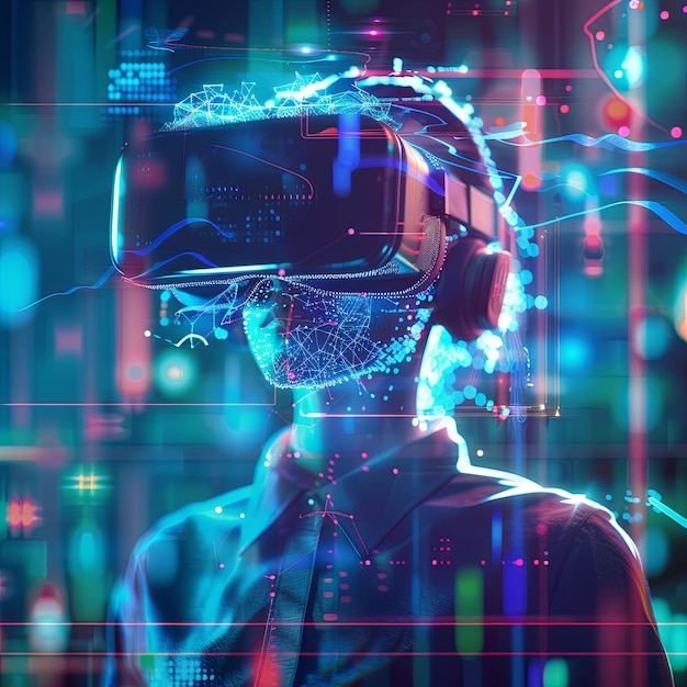osoba korzystająca z wyszukiwarek VR i AR