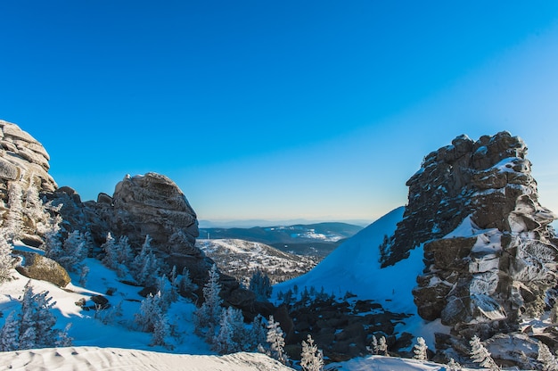 Ośrodek narciarski Sheregesh, powiat Tashtagol, region Kemerowo, Rosja