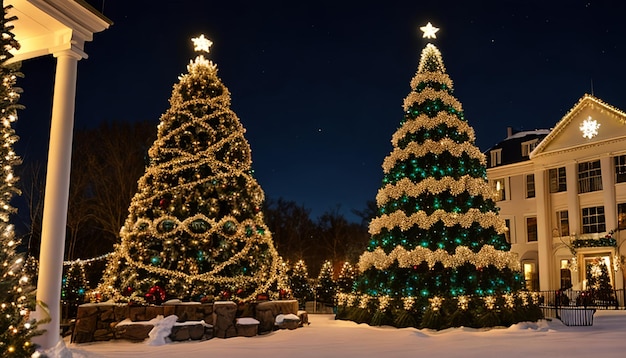 Oświetlenie choinki w nocy Xmas Dekoracje wiszące