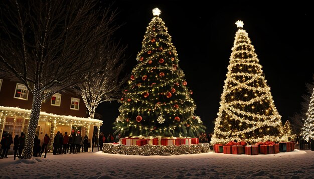 Oświetlenie choinki w nocy Xmas Dekoracje wiszące