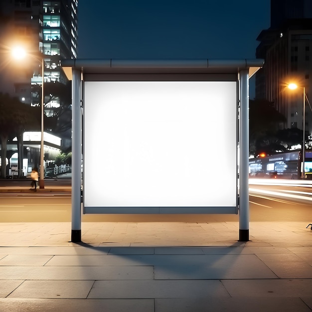 oświetlony billboard reklamowy projekt makiety billboardu