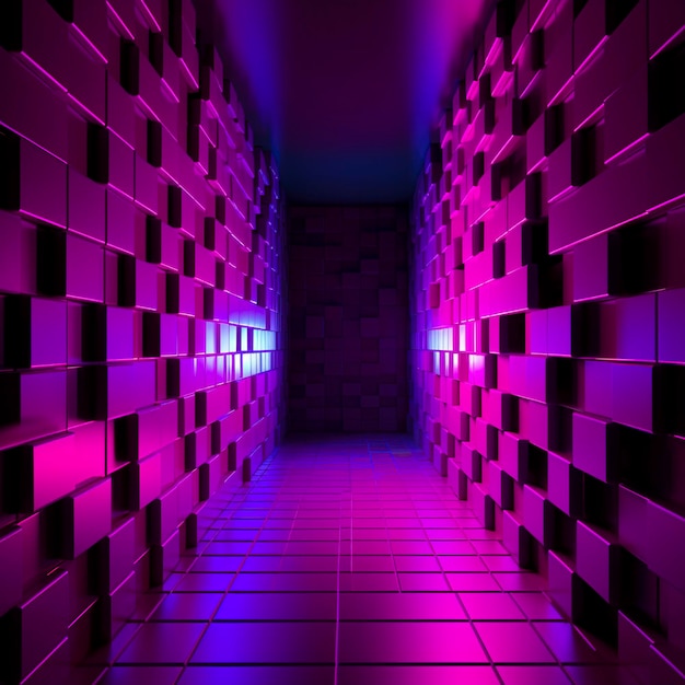 Oświetlony splendor: tętniąca życiem wielokolorowa podłoga LED tworząca olśniewający pokaz promiennych barw stworzonych za pomocą technologii Generative AI