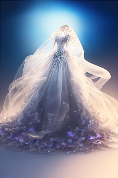 Oszałamiająca suknia ślubna Generative Ai