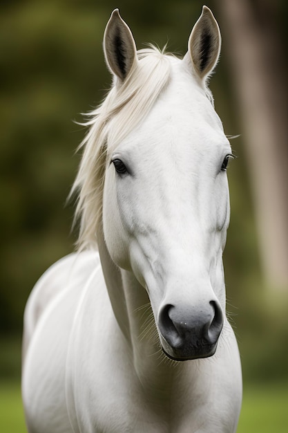 Oszałamiający portret konia pośród zapierającej dech w piersiach naturalnej scenerii