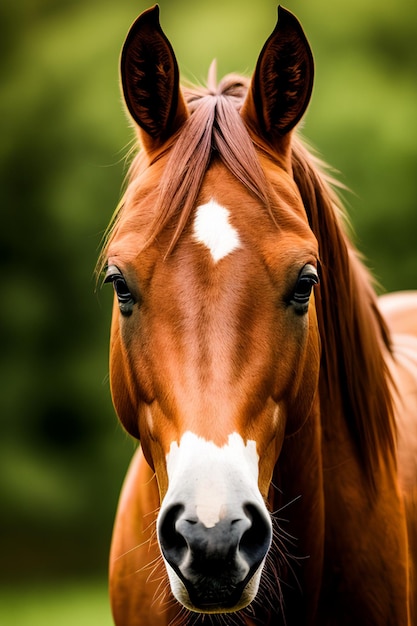 Oszałamiający portret konia pośród zapierającej dech w piersiach naturalnej scenerii