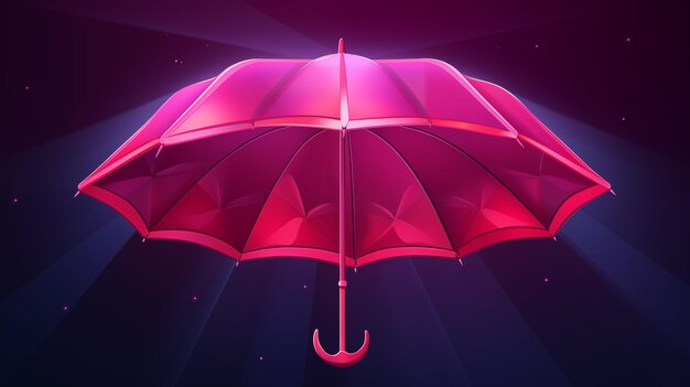 otwarty różowy parasol w stylu