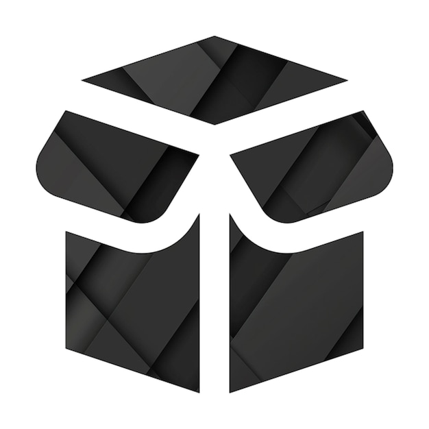 Otwórz pudełko ikon obrazu Czarny prostokąt Tło