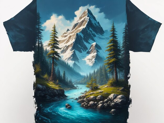 Outdoor Camping Vector T-shirt Design Mountain Camping Ilustracja Grafika z emblematem kempingu