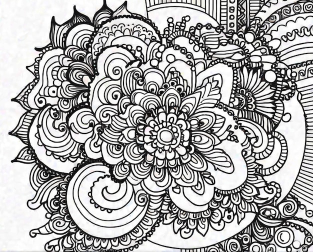 outline_mandala_for_coloring_book line art outline art clipart