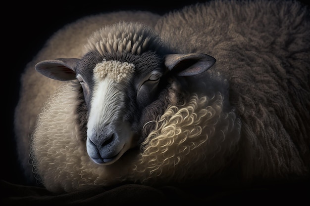 Owca śpi Policz owce, zanim pójdą spać