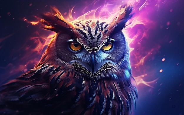 Owl Epic i Unikatowa Ilustracja Generatywna AI