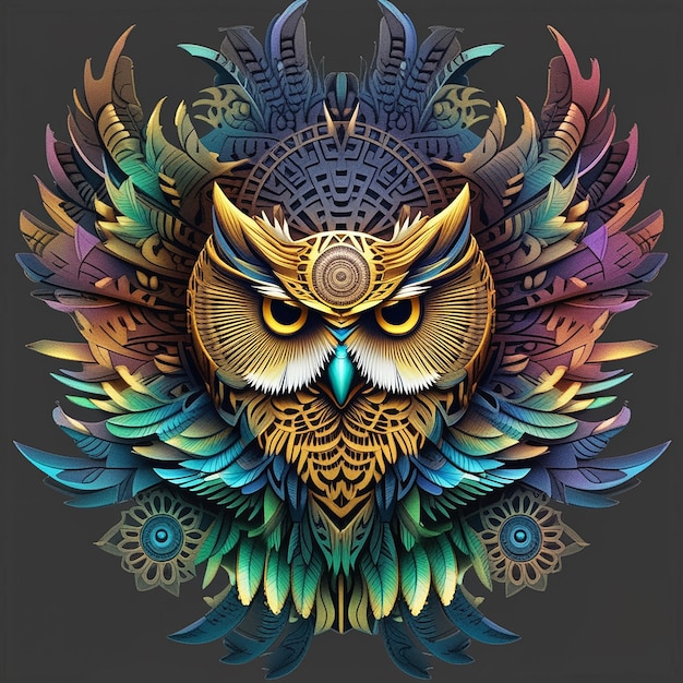 Owl mandala art design darmowe pobieranie