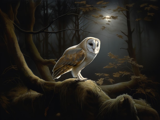 Owl39s Obejrzyj Cichy strażnik księżycowego lasu