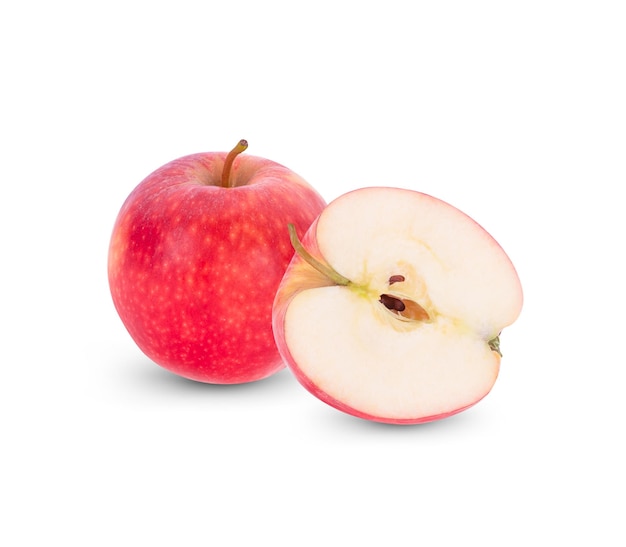 Owoc jabłoni na białym tle