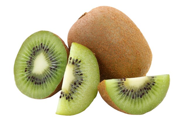 Owoce kiwi organiczne owoce wegańskie na białym tle