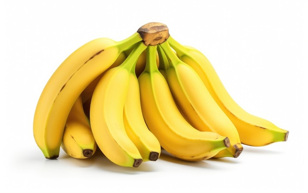 Owoce owocne ujawniają pyszność bananów na białym tle