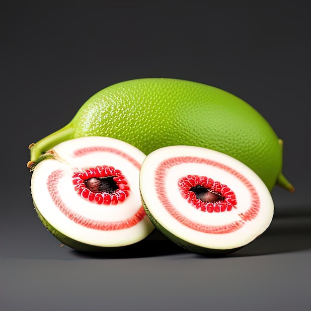 Owoce tropikalne na czarnym tle Fotografia żywności minimalizmu