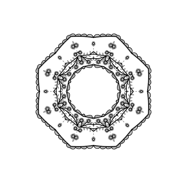 Ozdoba czarna mandala