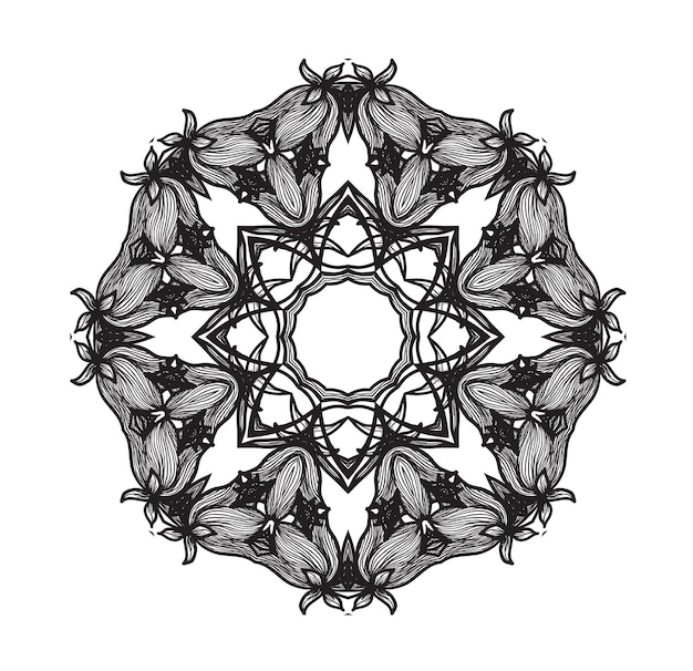 Ozdoba czarna mandala