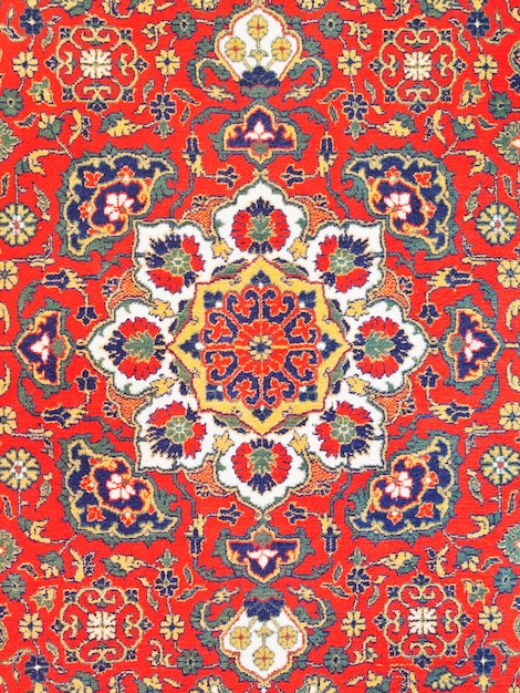 Zdjęcie ozdoba dywanu środkowoazjatyckiego