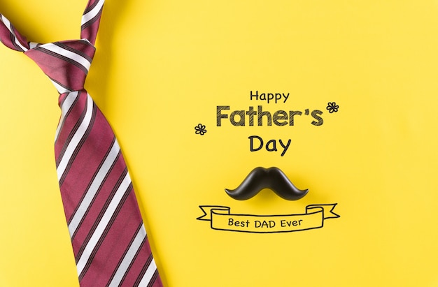 Ozdoba Happy Father's Day Na Pastelowym żółtym Papierze