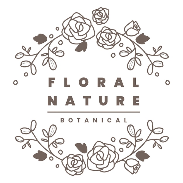 Ozdoby kwiatowe logo png klipart estetyczna ilustracja botaniczna