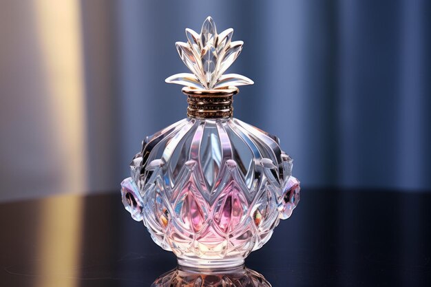 Pachnąca butelka perfum Szklane piękno w sprayu Generuj AI