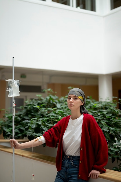 Zdjęcie pacjent otrzymujący chemioterapię