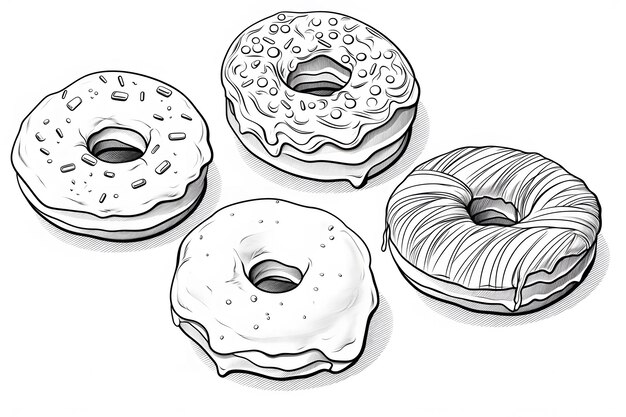 Pączki Doodle z śmietaną i czekoladą