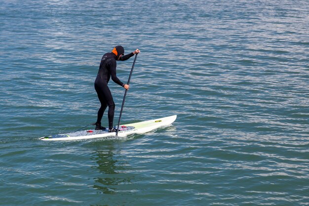 Paddling Deska Surfingowa Z Przystani Sausalito California Usa