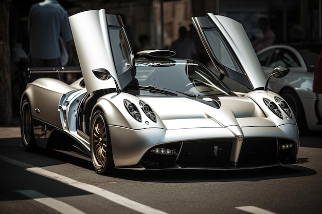 Pagani Huayra Samochód sportowy Supercar Sportcar Elegancki samochód sportowy Samochody wyczynowe luksusowe samochody samochodowe Pojazdy samochodowe AI