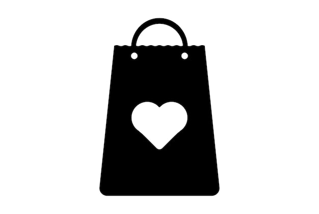 Pakiet płaski ikona Walentynki symbol czarny glif znak grafika