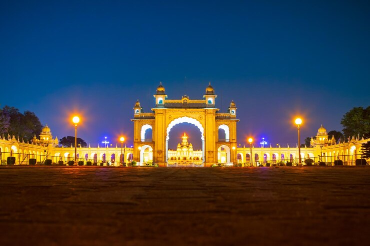 Zdjęcie pałac królewski mysore w indiach
