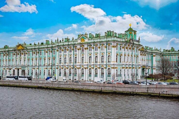 Zdjęcie pałac zimowy i ermitaż. sankt petersburg. rosja.