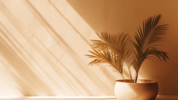 Palm shadow background Ilustracja AI GenerativexA