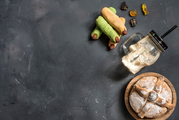 Pan De Muerto Czarne Tło