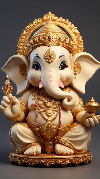 Pan Ganesha W 3d Słodki I Błyszczący Model