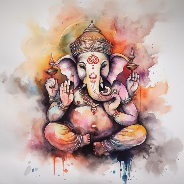 Pan Ganpati Tło Dla Ganesh Chaturthi Festiwalu Indiiilustracja