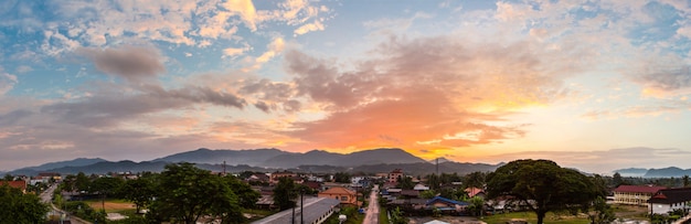 Panarama w Vang vieng, Laos.