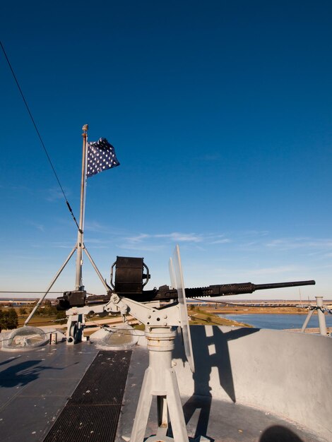 Pancernik US Navy w muzeum w Mobile, AL.