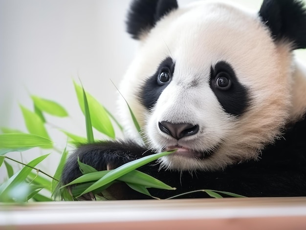 Panda odizolowywająca na białym tle