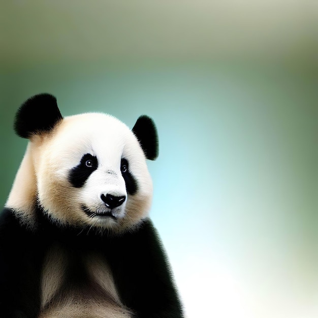 Zdjęcie panda w przyrodzie tło z przestrzenią kopiowania ai wygenerowana ilustracja