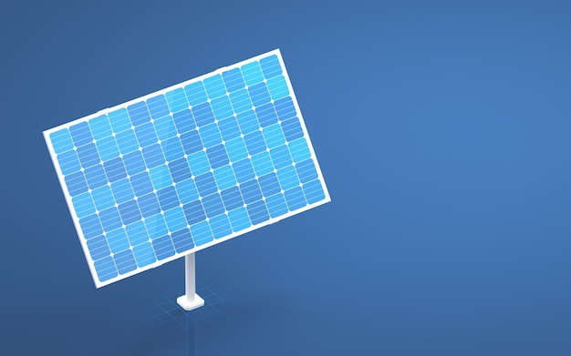 Zdjęcie panel słoneczny energii słonecznej renderowania 3d