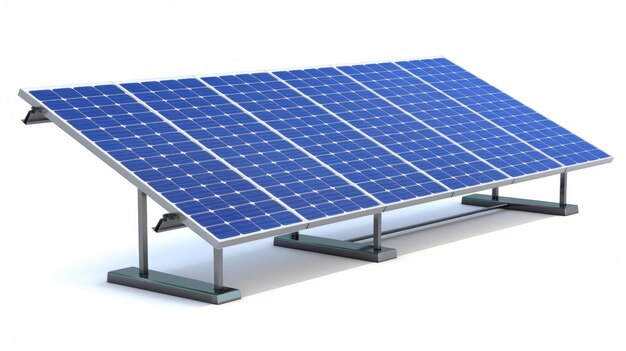 Panel słoneczny izolowany na białym tle ilustracja Alternatywne źródła energii odnawialnej