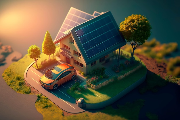 Panele energii słonecznej energii cieplarnianej Środowiskowa koncepcja zarządzania domem społecznym i korporacyjnym